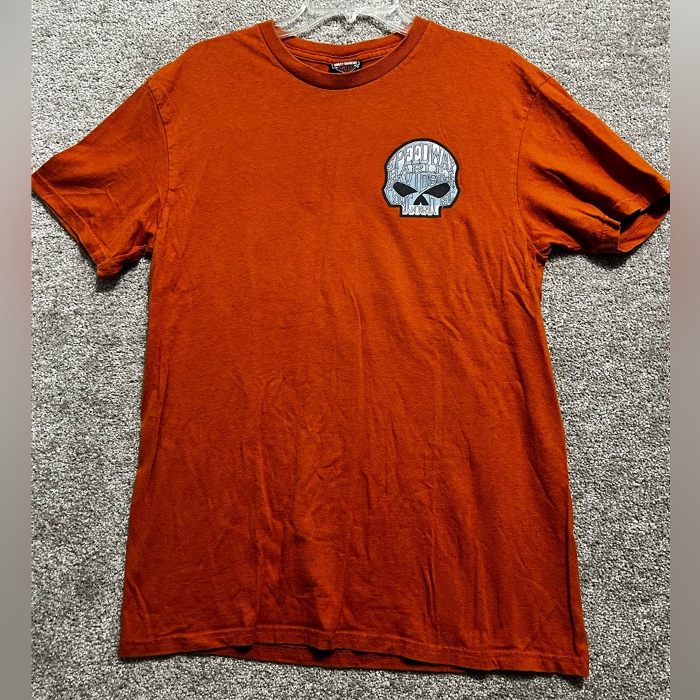 Harley Davidson Men’s Skull Short Sleeve Tee Shirt Motorcycle Racing Size Large